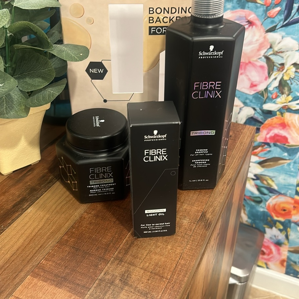 Schwarzkopf Fibre Clinix shampoo, conditioner bonding oil kit